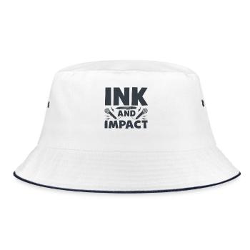 Poésie Slam Ink et Impact Slam Poésie - Bob - blanc/marine - Devant