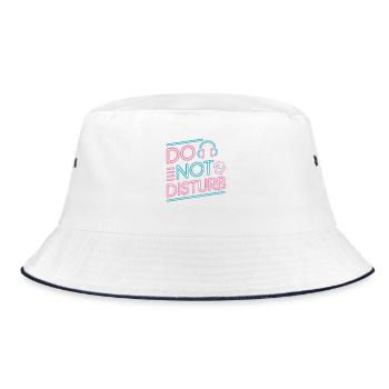 Do Not Disturb Sloth Anti Social - Bucket Hat - white/navy - Front