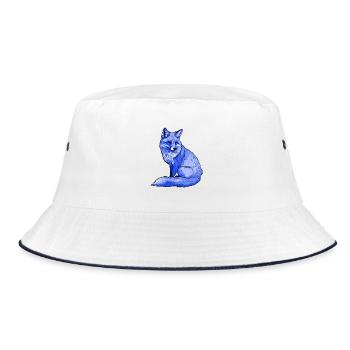 Fuchs Polarfuchs - Bucket Hat - Weiß/Navy - Vorne