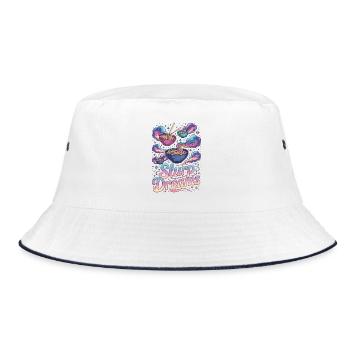 Ramen Slurp Dreams Loves Noodle Bowl Ramen Chef - Bucket Hat - white/navy - Front