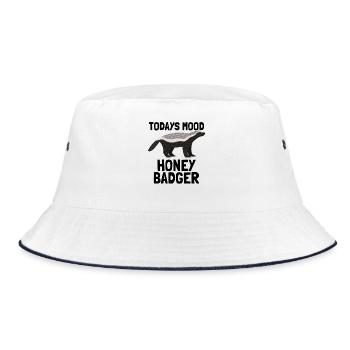 Honey Badger Today's Mood - Bucket Hat - Weiß/Navy - Vorne