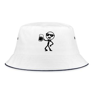 Bonhomme bâton de marié Jga - Bob - blanc/marine - Devant