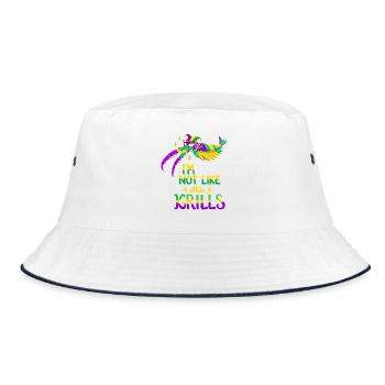 Mardi gras Krabbe - Bucket Hat - Weiß/Navy - Vorne