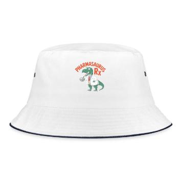PharmaSaurus RX Doktoralligator - Bucket Hat - Weiß/Navy - Vorne
