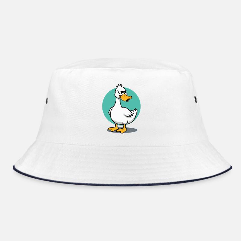Freche Gans mit wütendem Blick Illustration Bucket Hat