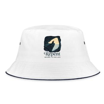Repent Before It's Too Late - Bucket Hat - white/navy - Front