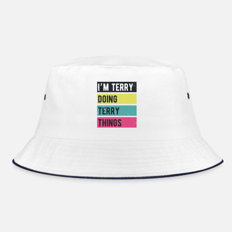 I’m Terry Doing Terry Things Retro Colors Bucket Hat
