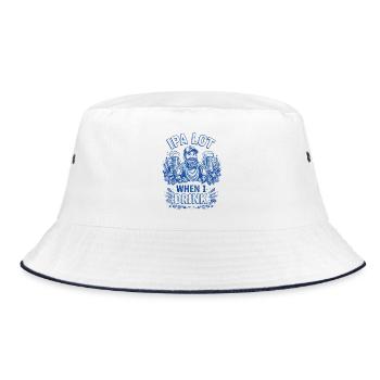 IPA Lot Prost Bearded Beer Drinker - Bucket Hat - white/navy - Front