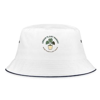 Urban Plant Parent - Bucket Hat - Weiß/Navy - Vorne