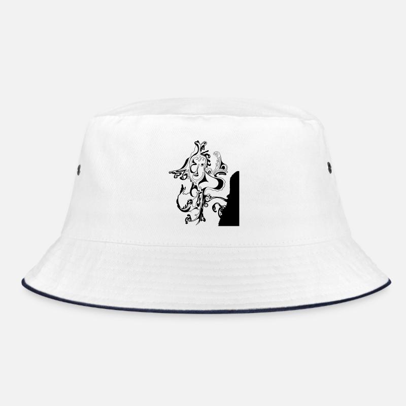 Sakura - Bucket Hat - Weiß/Navy