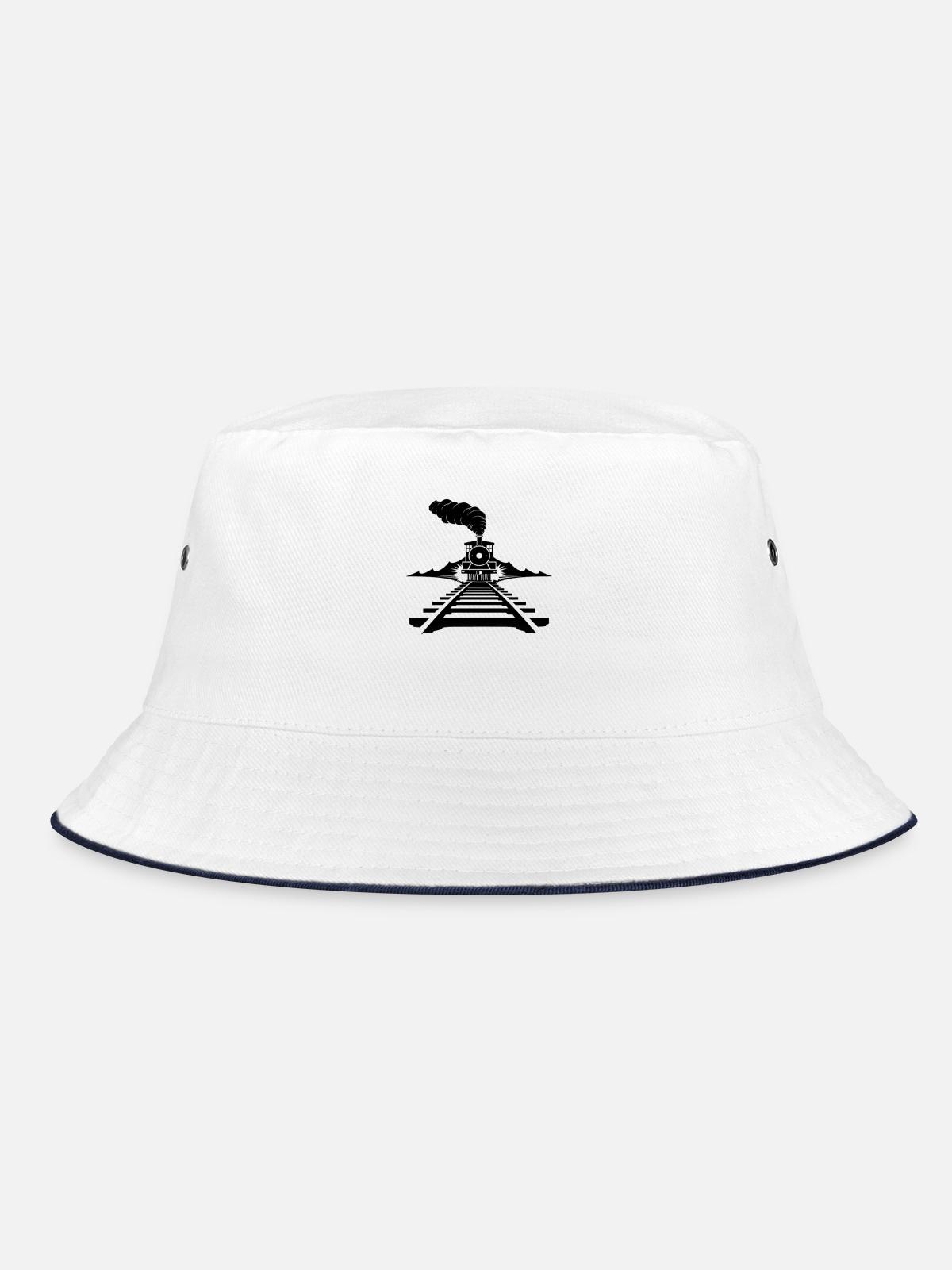 Railway Sketch - Bucket Hat - white/navy - Front