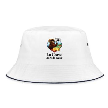 La Corse dans le Cœur Mouflon Fromage - Bob - blanc/marine - Devant