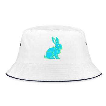 Geometric Bunny Low Poly Modern - Bob - blanc/marine - Devant