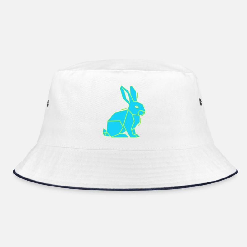 Geometrischer Hase Low Poly Modern Bucket Hat
