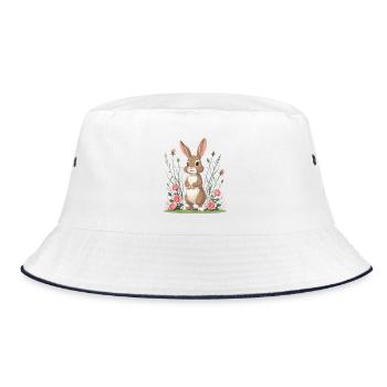 Le lapin dans le jardin de roses - Bob - blanc/marine - Devant