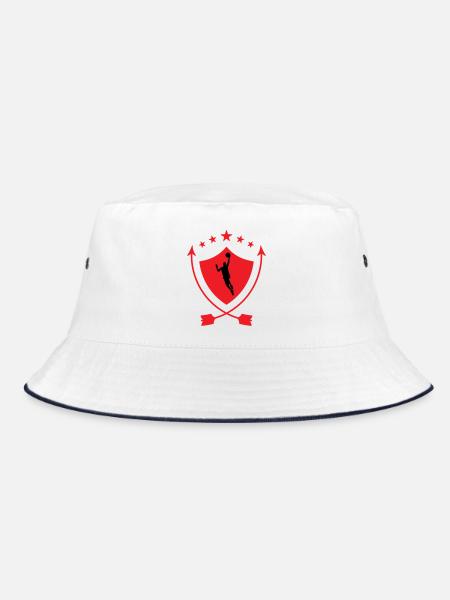 Basketball / Basketball / Basktet-Ball / Sports - Bucket Hat - white/navy - Front