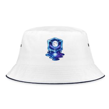 Cosmic Icecube Galaxy - Bucket Hat - white/navy - Front