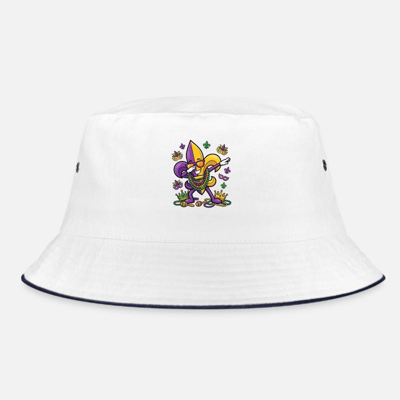 Dabbing Fleur De Lis Mardi Gras Dab Fleur De Lis Bucket Hat