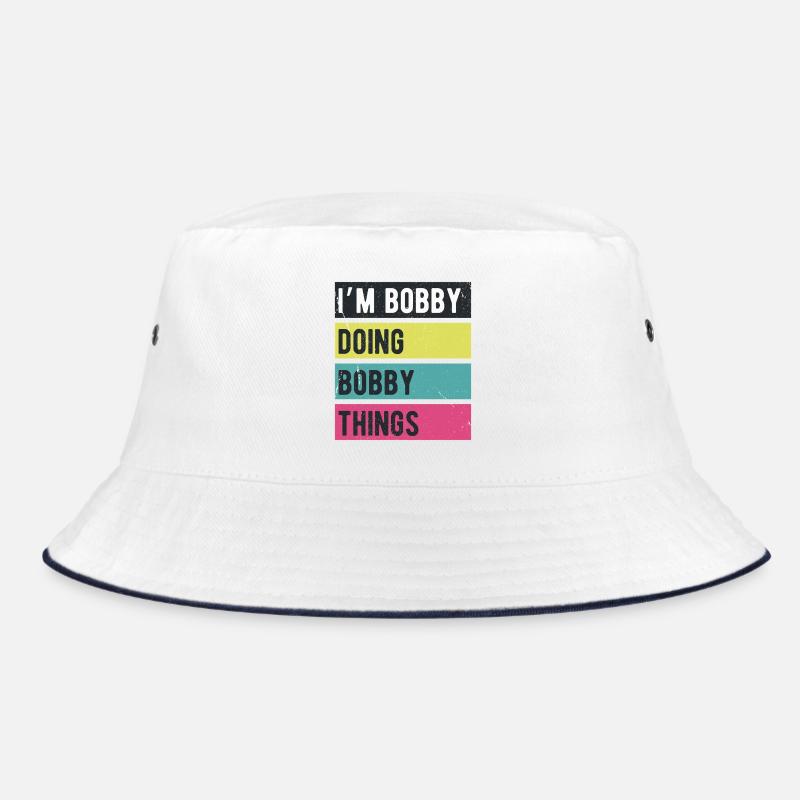 I’m Bobby Doing Bobby Things Retro Colors Bucket Hat