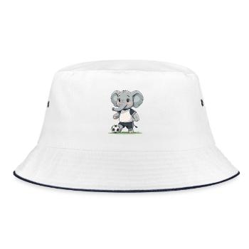 Elephant Soccer Soccer - Bucket Hat - white/navy - Front
