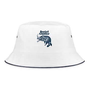 Serial Chiller Raccoon - Bucket Hat - white/navy - Front