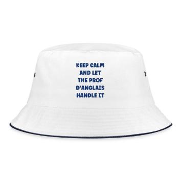 Keep Calm Prof Anglais - Bob - blanc/marine - Devant
