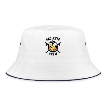 Raclette Crew - Mountain Cheese Fondue and Ski - Bucket Hat - white/navy - Front