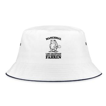 Funny Saying, Meme, Frog, Fart, Fart, Sarcasm - Bucket Hat - white/navy - Front