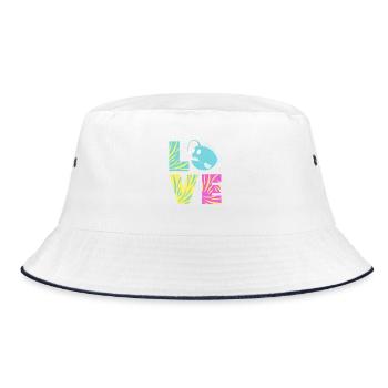 Frogfish - Bucket Hat - white/navy - Front