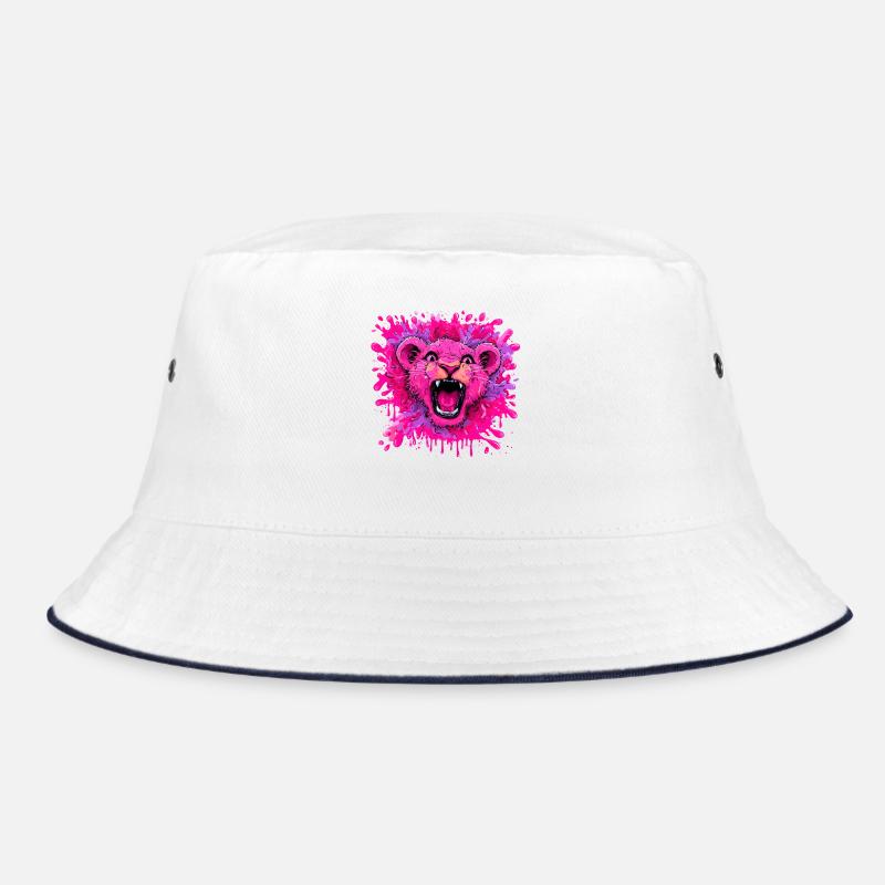Lion rose dans une touche de couleur Bob