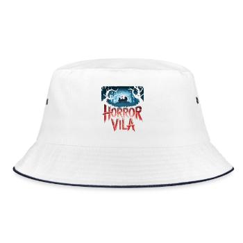 Horror Vila Haunted House Nocturnal Forest Creepy - Bucket Hat - white/navy - Front