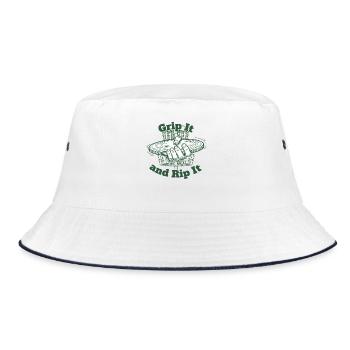 Grip It And Rip It Disc Golf Flying Disc - Bucket Hat - white/navy - Front