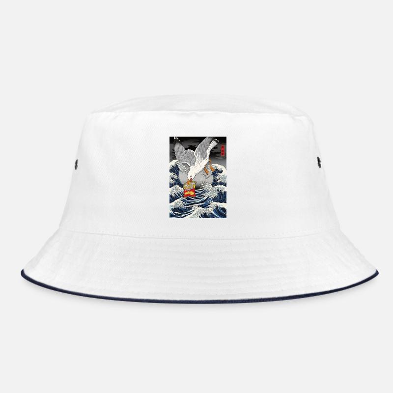 Möwen stiehlt Chips Lustig Bucket Hat