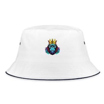 Couronne de néon gorille - Bob - blanc/marine - Devant