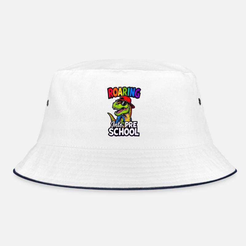 Roaring into Preschool Dinosaur Back to School Bucket Hat