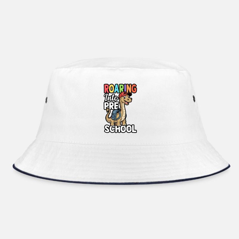 Roaring into Preschool Dinosaur Back to School Bucket Hat