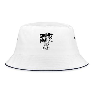 Grumpy by Nature - Bucket Hat - white/navy - Front