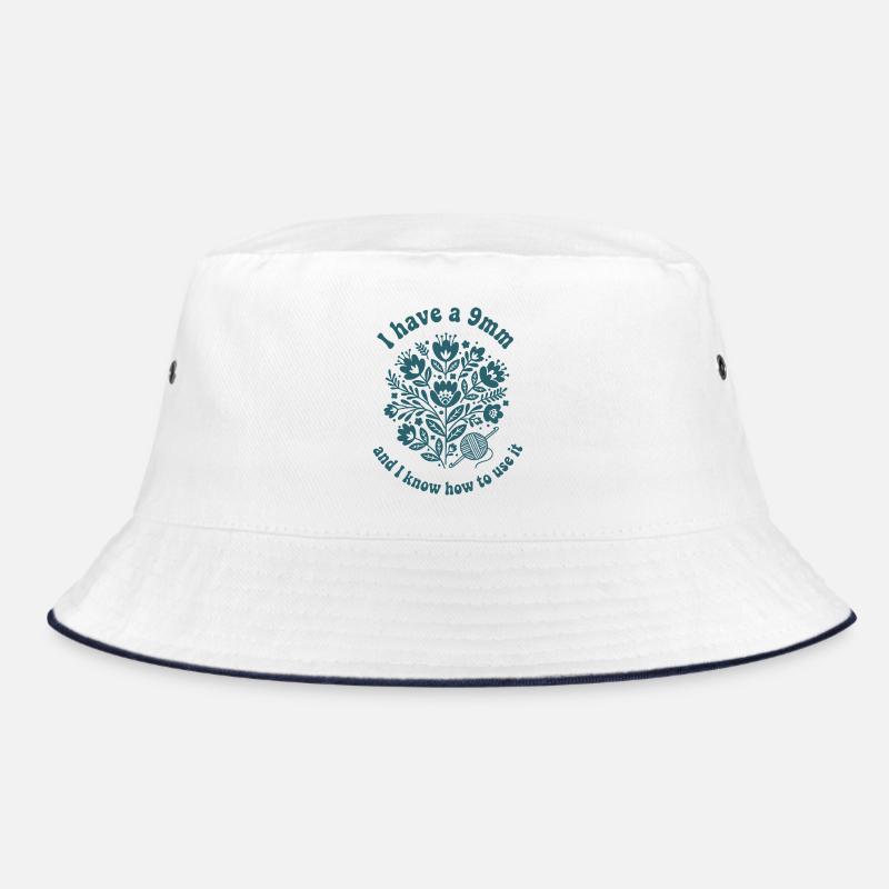 I Have A 9mm And I Know How To Use It Crochet Bucket Hat