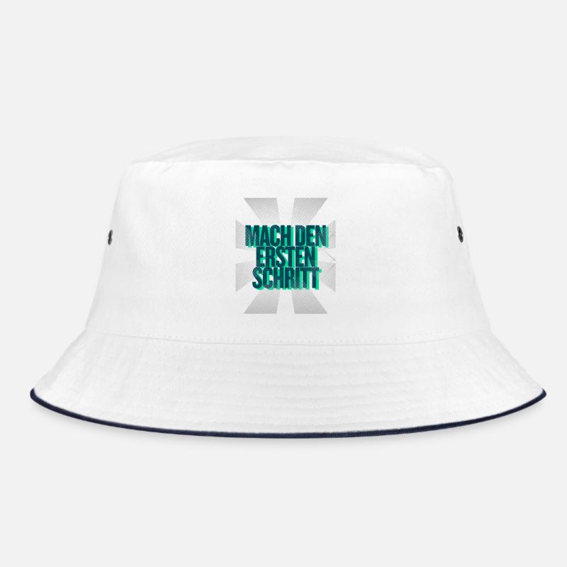 Mach den ersten Schritt – Mut Statement Bucket Hat