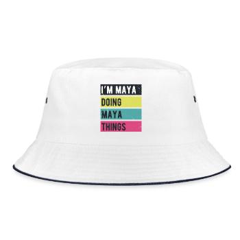I’m Maya Doing Maya Things Retro Colors - Bucket Hat - white/navy - Front