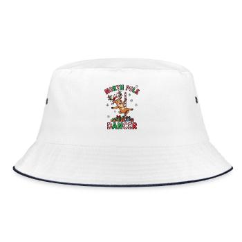 North Pole Dancer – Inappropriate Christmas for - Bucket Hat - white/navy - Front