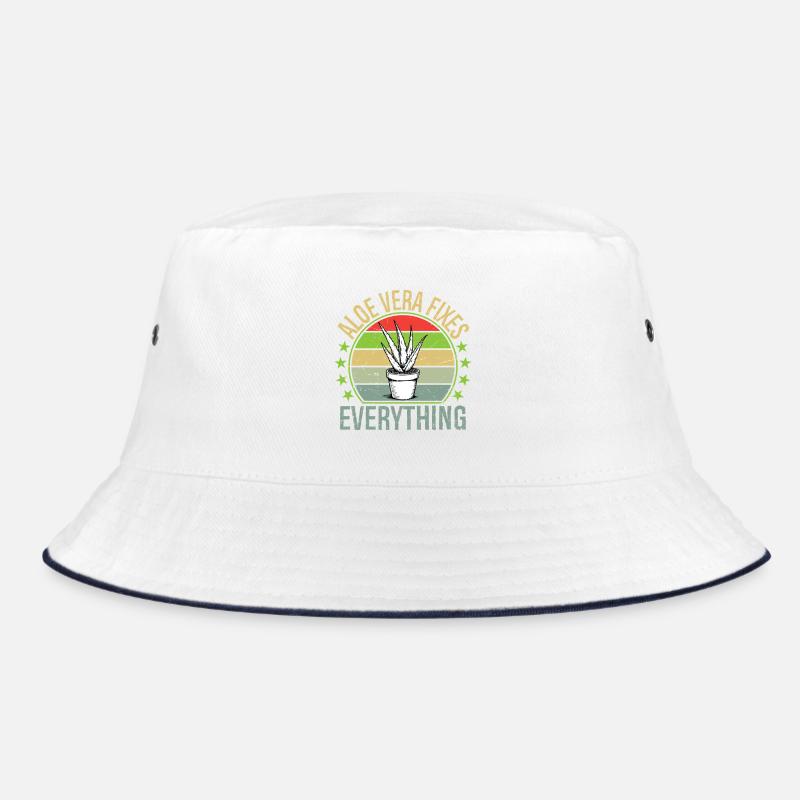 Aloe Vera Fixes Everything Funny Succulent Gard Bucket Hat