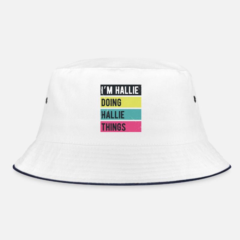 Ich bin Hallie und mache Hallie-Dinge Retrofarben Bucket Hat