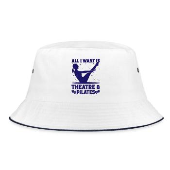 Musical Theatre All I Want Is Pilates & Theater - Bucket Hat - white/navy - Front