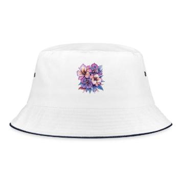 Explosion de couleurs Fleurs - Bob - blanc/marine - Devant