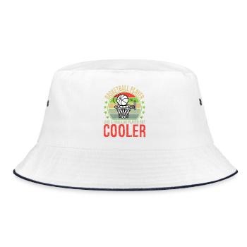 Basketball Player Like A Regular Player But Cooler - Bucket Hat - white/navy - Front