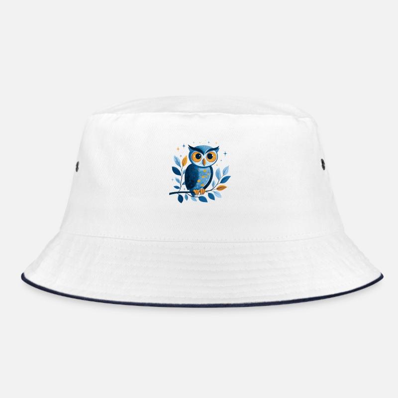 Blaue Eule Sternenwelt Bucket Hat