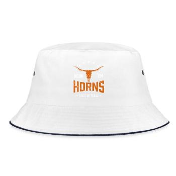 Conception des cornes longhorns du Texas - Bob - blanc/marine - Devant