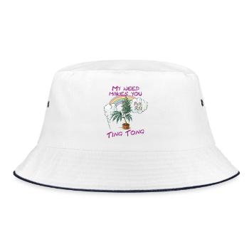 Ting Tong - Bucket Hat - white/navy - Front
