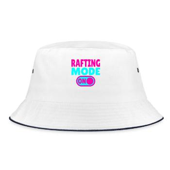 Rafting Mode ON – Whitewater in a rubber dinghy - Bucket Hat - white/navy - Front